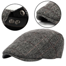 Load image into Gallery viewer, NEW 2019 Autumn And Winter Hat Men's Elderly Cricket-Cap Progress Mao England Classic Plaid Woolen Beret Hat