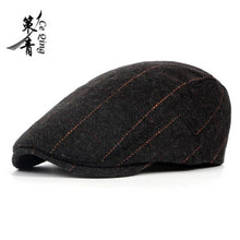 Load image into Gallery viewer, NEW 2019 Autumn And Winter Hat Men's Elderly Cricket-Cap Progress Mao England Classic Plaid Woolen Beret Hat