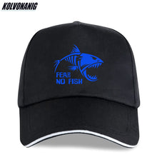 Load image into Gallery viewer, Summer Sunshade Visors Sandwich Men's Cap Skeleton Fish-Bones Fear NO Fish Fishing Print Baseball Caps Cotton Adjustable Sun Hat