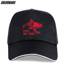 Load image into Gallery viewer, Summer Sunshade Visors Sandwich Men's Cap Skeleton Fish-Bones Fear NO Fish Fishing Print Baseball Caps Cotton Adjustable Sun Hat