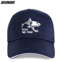 Load image into Gallery viewer, Summer Sunshade Visors Sandwich Men's Cap Skeleton Fish-Bones Fear NO Fish Fishing Print Baseball Caps Cotton Adjustable Sun Hat
