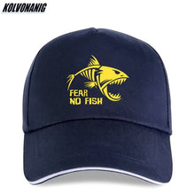 Load image into Gallery viewer, Summer Sunshade Visors Sandwich Men's Cap Skeleton Fish-Bones Fear NO Fish Fishing Print Baseball Caps Cotton Adjustable Sun Hat