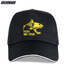 Load image into Gallery viewer, Summer Sunshade Visors Sandwich Men's Cap Skeleton Fish-Bones Fear NO Fish Fishing Print Baseball Caps Cotton Adjustable Sun Hat