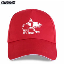 Load image into Gallery viewer, Summer Sunshade Visors Sandwich Men's Cap Skeleton Fish-Bones Fear NO Fish Fishing Print Baseball Caps Cotton Adjustable Sun Hat