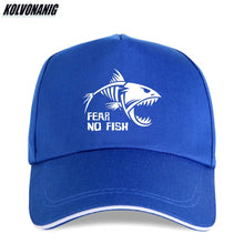 Load image into Gallery viewer, Summer Sunshade Visors Sandwich Men's Cap Skeleton Fish-Bones Fear NO Fish Fishing Print Baseball Caps Cotton Adjustable Sun Hat