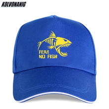 Load image into Gallery viewer, Summer Sunshade Visors Sandwich Men's Cap Skeleton Fish-Bones Fear NO Fish Fishing Print Baseball Caps Cotton Adjustable Sun Hat