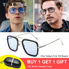 Load image into Gallery viewer, Tony Stark Sunglasses Men Vintage Retro Men's Glasses Iron Man 3 Sunglases Yellow Red Sun Glass 2019 Shades Men oculos W66218