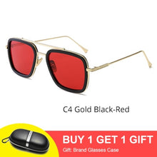 Load image into Gallery viewer, Tony Stark Sunglasses Men Vintage Retro Men's Glasses Iron Man 3 Sunglases Yellow Red Sun Glass 2019 Shades Men oculos W66218