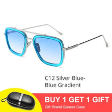 Load image into Gallery viewer, Tony Stark Sunglasses Men Vintage Retro Men's Glasses Iron Man 3 Sunglases Yellow Red Sun Glass 2019 Shades Men oculos W66218