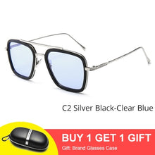 Load image into Gallery viewer, Tony Stark Sunglasses Men Vintage Retro Men's Glasses Iron Man 3 Sunglases Yellow Red Sun Glass 2019 Shades Men oculos W66218
