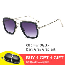 Load image into Gallery viewer, Tony Stark Sunglasses Men Vintage Retro Men's Glasses Iron Man 3 Sunglases Yellow Red Sun Glass 2019 Shades Men oculos W66218
