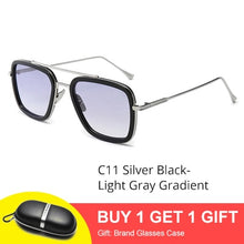 Load image into Gallery viewer, Tony Stark Sunglasses Men Vintage Retro Men's Glasses Iron Man 3 Sunglases Yellow Red Sun Glass 2019 Shades Men oculos W66218