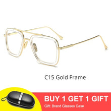 Load image into Gallery viewer, Tony Stark Sunglasses Men Vintage Retro Men's Glasses Iron Man 3 Sunglases Yellow Red Sun Glass 2019 Shades Men oculos W66218