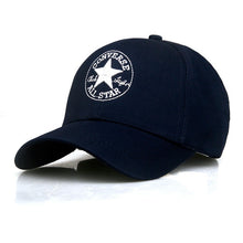Load image into Gallery viewer, 2019 Spring-Summer Simple Korean-style Cotton Baseball Cap Men's And Women's Outdoor Visor Five Point Star Embroidered Casual Du