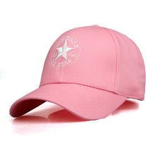 Load image into Gallery viewer, 2019 Spring-Summer Simple Korean-style Cotton Baseball Cap Men's And Women's Outdoor Visor Five Point Star Embroidered Casual Du