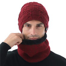 Load image into Gallery viewer, Xthree Men's Beanies Winter Skullies Knitted Hat Scarf  With Lining Wool Male Gorras Bonnet Winter Hats For Men Beanies Hats