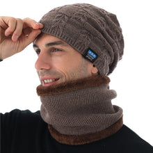 Load image into Gallery viewer, Xthree Men's Beanies Winter Skullies Knitted Hat Scarf  With Lining Wool Male Gorras Bonnet Winter Hats For Men Beanies Hats