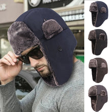 Load image into Gallery viewer, Men's Winter Snow Cap Thickening Plus Velvet Earmuffs Cycling Windproof Hat Skiing Earmuffs Fleece Hat Outdoor Sport Fishing Cap