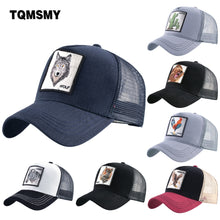 Load image into Gallery viewer, TQMSMY Summer Unisex Hip Hop Embroidered Animal Men Baseball Caps Women Breathable Mesh Snapback Hats Men's Trucker Hats Cap
