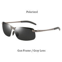 Load image into Gallery viewer, Psacss Square Sunglasses Men Photochromic Brand Designer Driving Fishing Sun Glasses Men's High Quality Metal Frame Mirror UV400