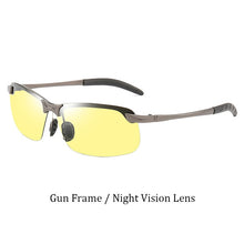 Load image into Gallery viewer, Psacss Square Sunglasses Men Photochromic Brand Designer Driving Fishing Sun Glasses Men's High Quality Metal Frame Mirror UV400